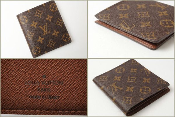 l 17 0048 3 Louis Vuitton Porte Bier 10 Monogram Folding Wallet Brown