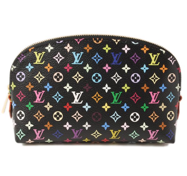 l 17 0050 1 Louis Vuitton Pochette Monogram Multicolor Pouch Black