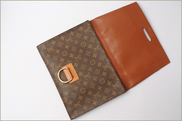 l 17 0054 2 Louis Vuitton Jena Clutch Bag Monogram Brown