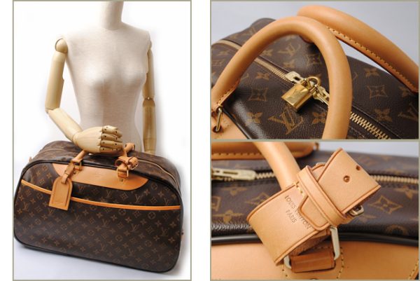 l 17 0078 2 Louis Vuitton Deauville Monogram Bag Brown