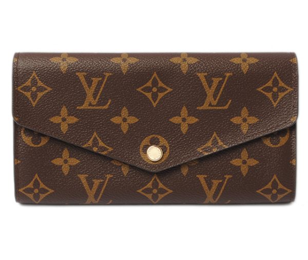 l 17 0096 1 Louis Vuitton Sara Wallet Long Monogram Brown