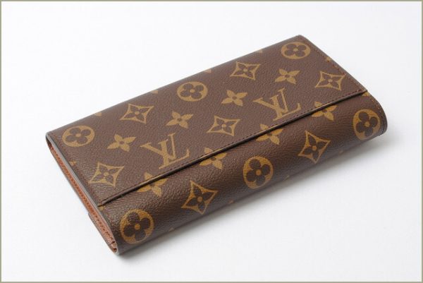 l 17 0096 2 Louis Vuitton Portefeuille Sara Monogram Wallet Brown