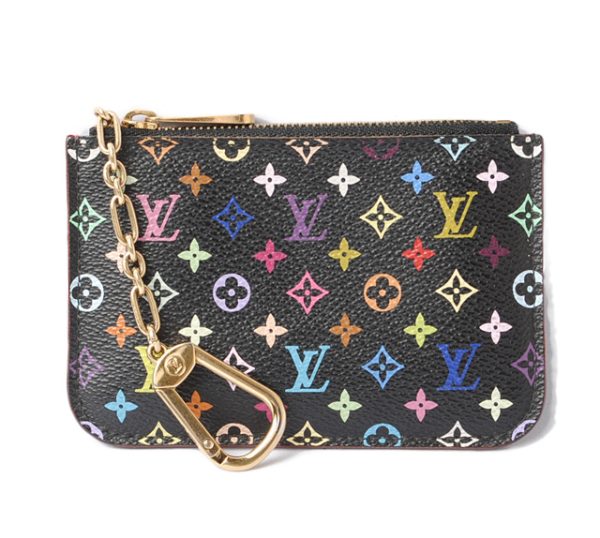 l 17 0108 1 Louis Vuitton Pochette Clé Monogram Multicolor Coin Case Pink