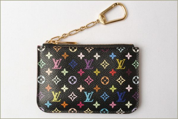 l 17 0108 2 Louis Vuitton Pochette Clé Monogram Multicolor Coin Case Pink