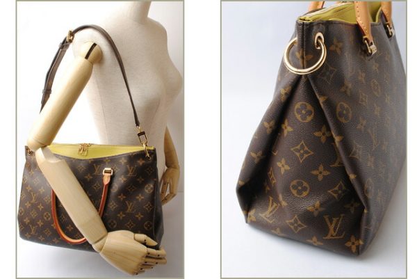 l 17 0118 2 Louis Vuitton Pallas Tote Bag Monogram Pistache