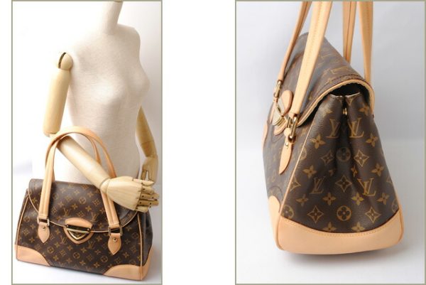 l 17 0119 2 Louis Vuitton Beverly GM Monogram Tote Bag Brown