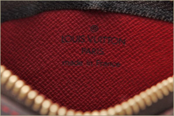 l 17 0126 5 Louis Vuitton Pochette Clé Monogram Cherry Coin Case Red