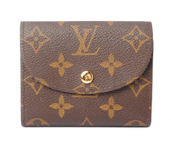 l 17 0129 1 Louis Vuitton Portefeuil Hélène Monogram Card Case Brown