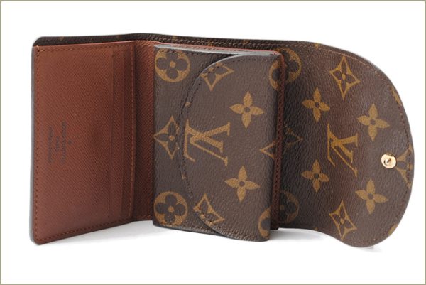 l 17 0129 2 Louis Vuitton Portefeuil Hélène Monogram Card Case Brown