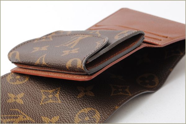 l 17 0129 3 Louis Vuitton Portefeuil Hélène Monogram Card Case Brown