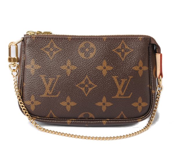 l 17 0140 1 Louis Vuitton Mini Pochette Accessoire Accessory Pouch Brown