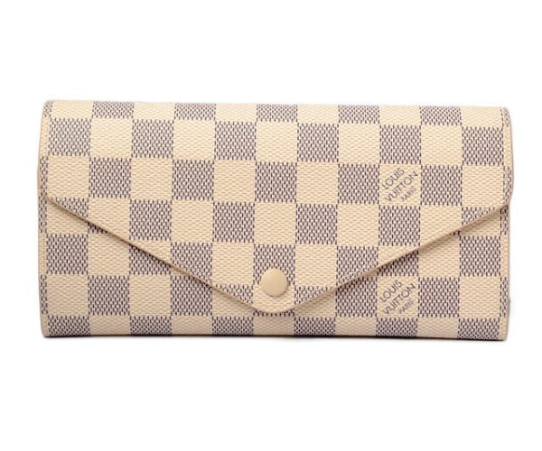 l 17 0144 1 Louis Vuitton Portefeuille Josephine Damier Azur Wallet White