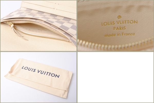 l 17 0144 6 Louis Vuitton Portefeuille Josephine Damier Azur Wallet White