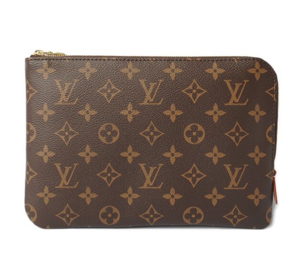 l 18 0013 1 Louis Vuitton Etuit Voyage PM Pouch Monogram Brown