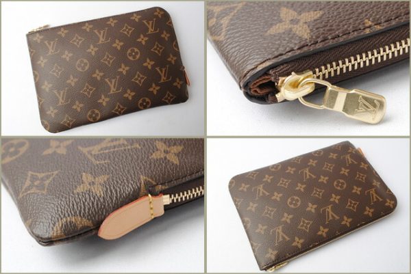 l 18 0013 2 Louis Vuitton Etuit Voyage PM Pouch Monogram Brown