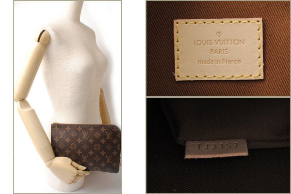 l 18 0013 3 Louis Vuitton Etuit Voyage PM Pouch Monogram Brown