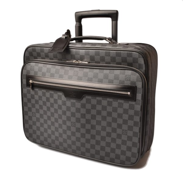 l 18 0016 1 Louis Vuitton Pilot Case Carry Bag Damier Graphite