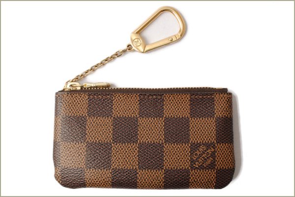 l 18 0029 2 Louis Vuitton Pochette Clé Damier Coin Case Brown