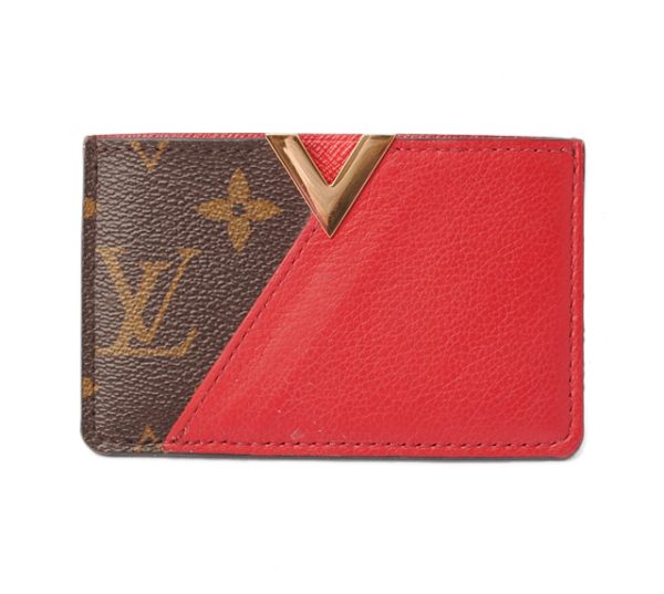 l 18 0033 1 Louis Vuitton Portoculte Card Holder Monogram Red