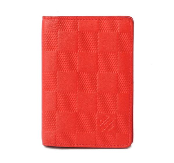 l 18 0049 1 Louis Vuitton Organizer de Poche Card Case Damier Red