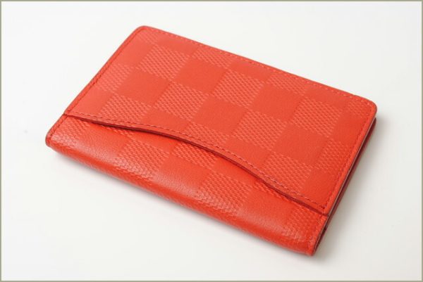 l 18 0049 3 Louis Vuitton Organizer de Poche Card Case Damier Red