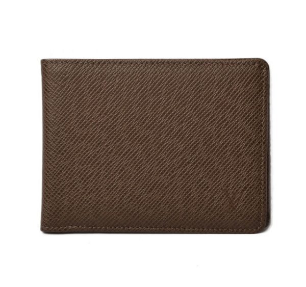 l 18 0058 1 Louis Vuitton Multiple Wallet FTaiga Grizzli Brown