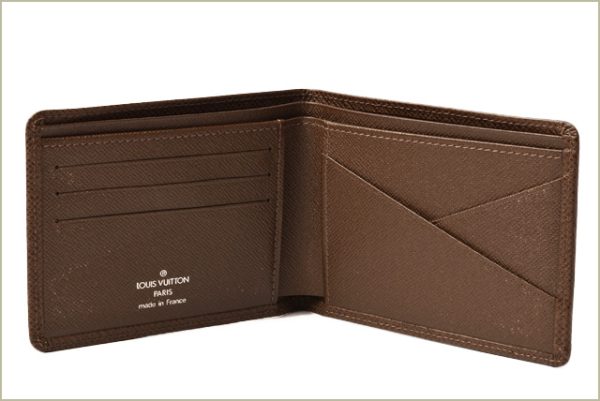 l 18 0058 5 Louis Vuitton Wallet Portefeuille Multiple Taiga Grizzli