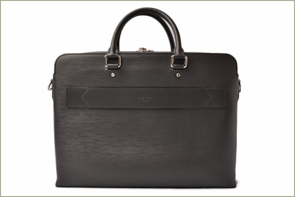 l 18 0061 4 Louis Vuitton Epi Brooks Briefcase Noir Black