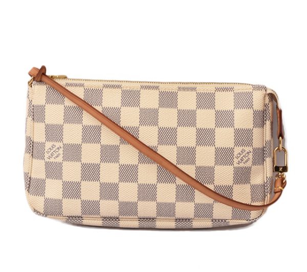 l 18 0071 1 Louis Vuitton Pochette Accessoire Damier Azur White