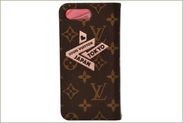 l 18 0073 2 Louis Vuitton iPhone 8+ Folio Case Monogram Pink