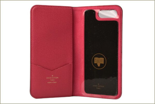 l 18 0073 3 Louis Vuitton iPhone 8+ Folio Case Monogram Pink