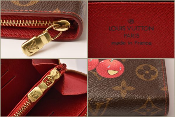 l 18 0081 6 Louis Vuitton Monogram Cherry Zippy Wallet