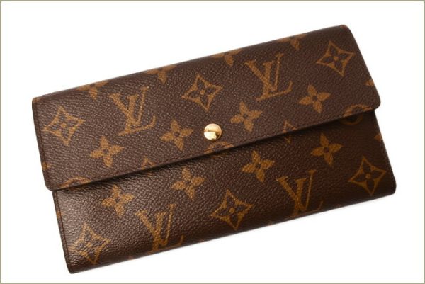 l 18 0082 2 Louis Vuitton Sala Wallet Long Monogram Brown