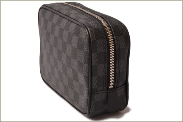 l 18 0084 2 Louis Vuitton Truth Toilette PM Pouch Damier Graphite Black