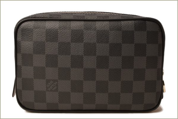 l 18 0084 4 Louis Vuitton Truth Toilette PM Pouch Damier Graphite Black