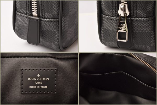 l 18 0084 6 Louis Vuitton Truth Toilette PM Pouch Damier Graphite Black