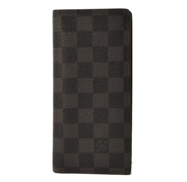 l 18 0088 1 Louis Vuitton Braza Wallet Long Damier Graphite Black