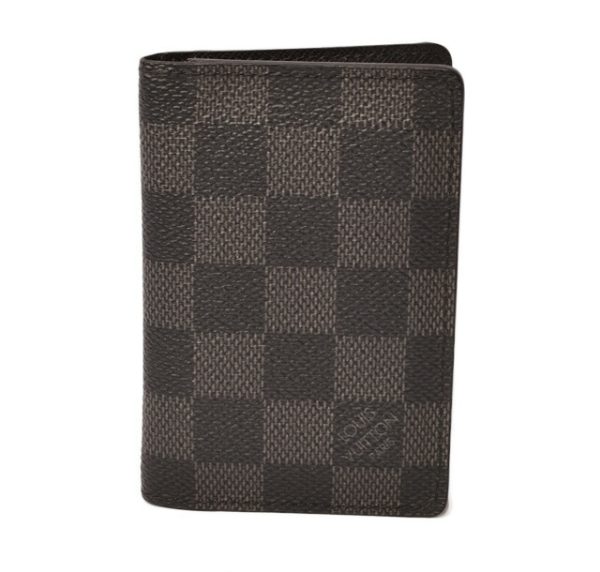 l 18 0093 1 Louis Vuitton Organizer de Poche Card Case Damier Graphite Black