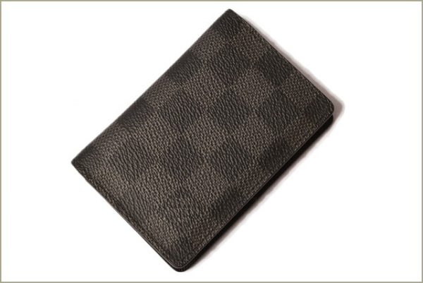 l 18 0093 2 Louis Vuitton Organizer de Poche Card Case Damier Graphite Black