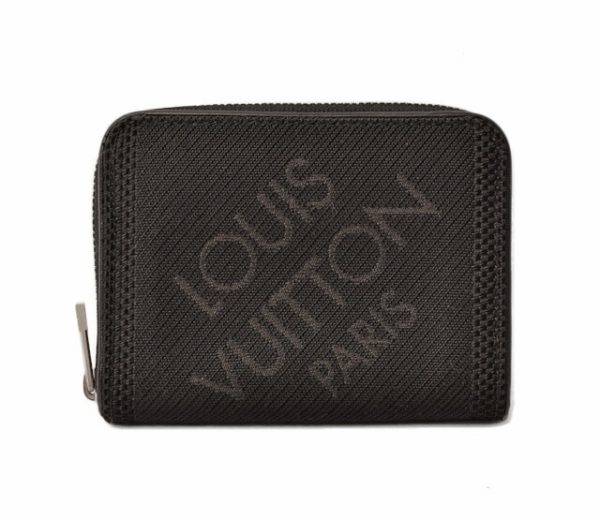 l 18 0095 1 Louis Vuitton Zippy Coin Coin Case Damier Jean Black Wallet