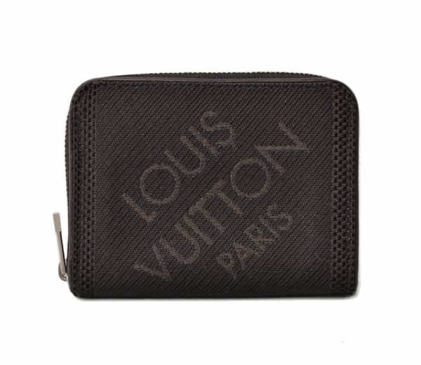 l 18 0095 1 Louis Vuitton Zippy Coin Mini Wallet Damier Jean Black