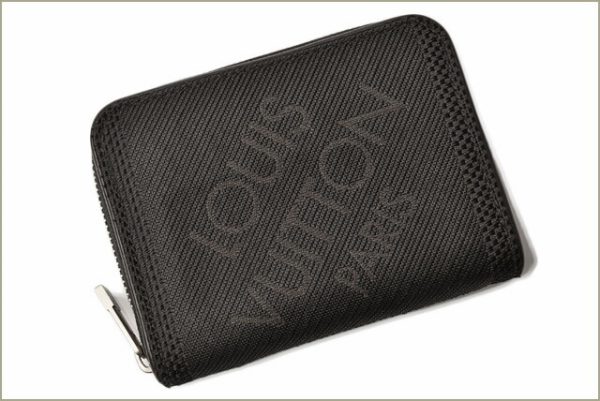 l 18 0095 2 Louis Vuitton Zippy Coin Coin Case Damier Jean Black Wallet