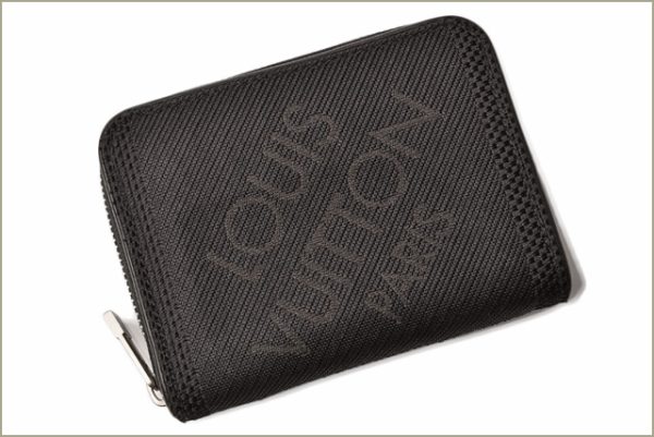 l 18 0095 2 Louis Vuitton Zippy Coin Mini Wallet Damier Jean Black