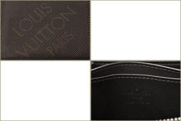 l 18 0095 7 Louis Vuitton Zippy Coin Coin Case Damier Jean Black Wallet