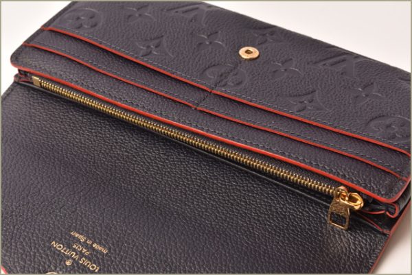 l 18 0099 7 Louis Vuitton Sarah Wallet Long Monogram Empreinte Red