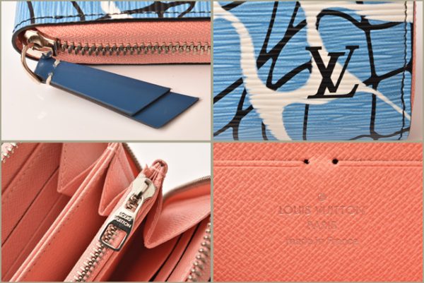 l 18 0101 6 Louis Vuitton Zippy Wallet Long Wallet Epi Wallet Aqua Blue Pink