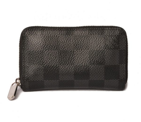 l 18 0105 1 Louis Vuitton Mini Wallet Zippy Coin Damier Graphite