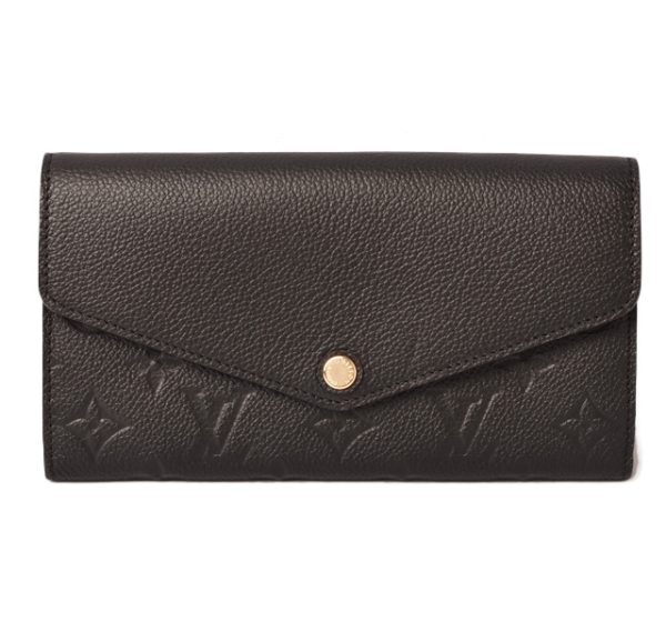 l 18 0109 1 Louis Vuitton Sarah Wallet Long Monogram Empreinte Noir