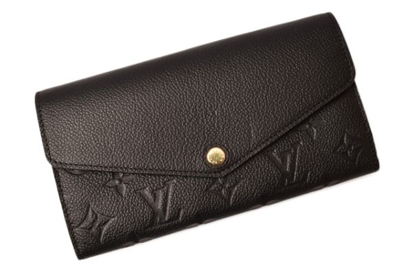 l 18 0109 2 Louis Vuitton Sarah Wallet Long Monogram Empreinte Noir