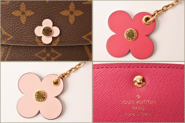 l 19 0002 3 Louis Vuitton Emily Wallet Long Monogram Flower Charm